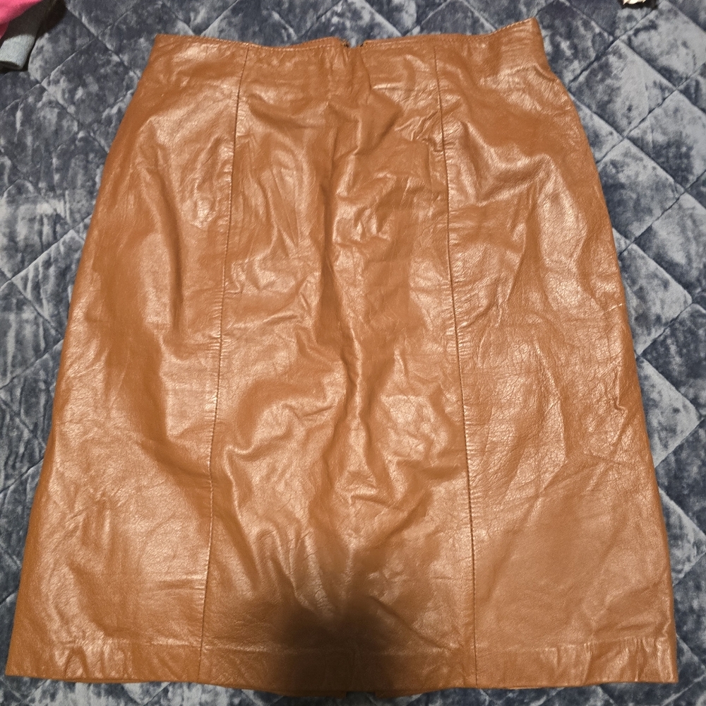 St Malo vintage leather skirt size 12